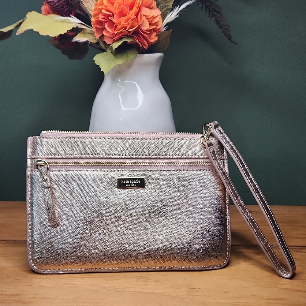 Kate Spade Metallic Wristlet Clutch